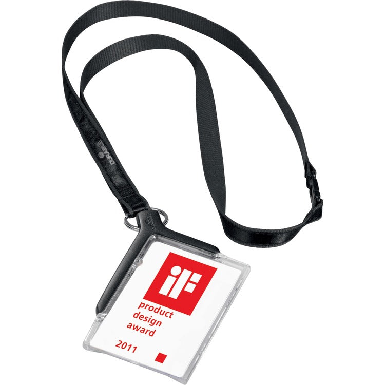 DURABLE Card Holder Deluxe w/Lanyard, 10/BX, Clear (DBL820758) Box of 10
