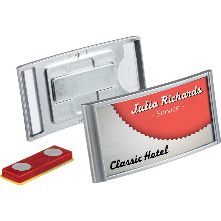 DURABLE Classic Badge Holder, Large, 10/BX, Silver (DBL854223) Box of 10