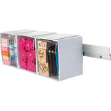 Deflecto Mounting Bar for Storage Box, Organizer Canister, Aluminum, 40 lb Load Capacity (DEF22773CR) Each