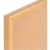 Bi-office Oak Frame Cork Bulletin Board, 36" Board Height x 48" Board Width (BVCSF152001239) Each