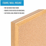 Bi-office Oak Frame Cork Bulletin Board, 48" Board Height x 72" Board Width (BVCSF352001239) Each