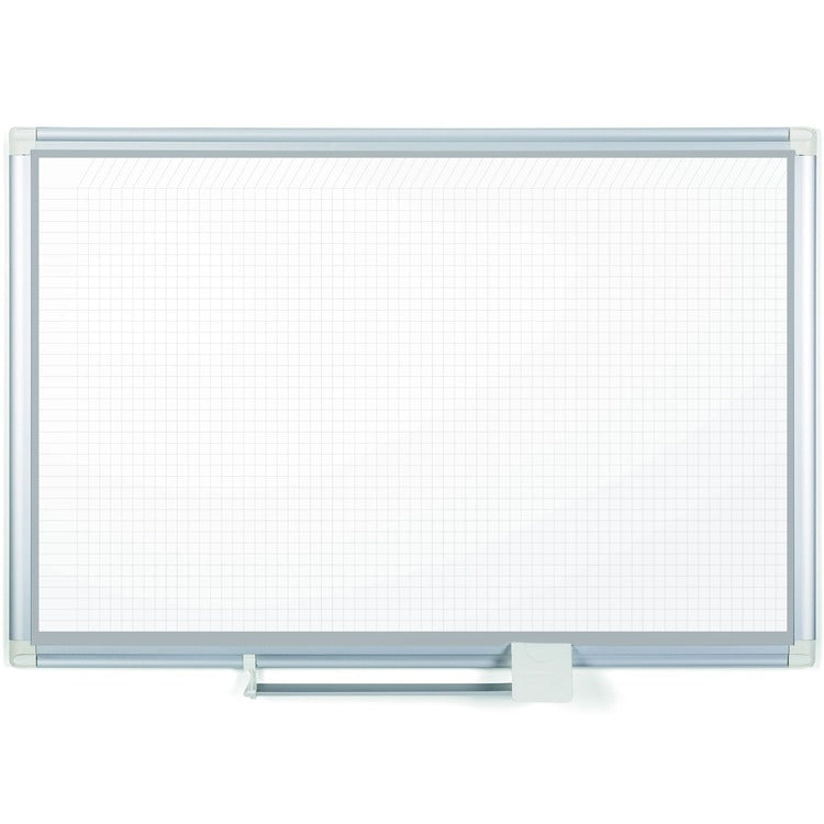 MasterVision All Purpose Magnetic Planning Board, 1 sq/in Grid, 72 x 48, Aluminum Frame (BVCGA27109830A) Each