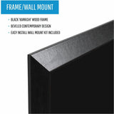 MasterVision Kamashi 4'x3' Wet Erase Board, 36" x 48", Lacquered Steel Surface, Black Wood Frame (BVCMM14151620) Each