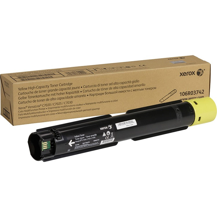Xerox Toner Cartridge for VL C7020, 16100 Page Standard Capacity, Yellow (XER106R03742) Each