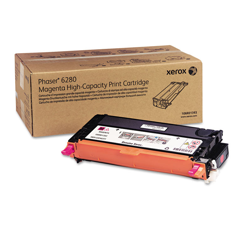 Xerox® 106R01393 High-Yield Toner, 5,900 Page-Yield, Magenta (XER106R01393) Each