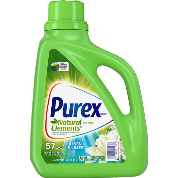 Purex Ultra Natural Elements HE Liquid Detergent, Linen & Lilies, 75 oz Bottle (DIA01120) Each