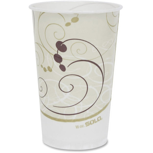 Solo Cold Cup, Waxed Paper, 16oz, Symphony Design, 50/PK (SCCRW16J8000)