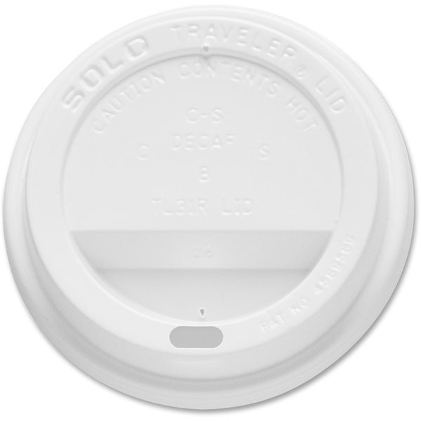 Solo Traveler Hot Cup Lid, 3.2" x .7", 100/PK, White (SCCTL38R20007) Case of 1000