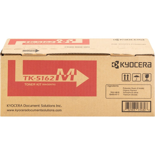 Kyocera Toner Cartridge, f /P7040cdn, 12,000 Page Yield, Magenta (KYOTK5162M) Each