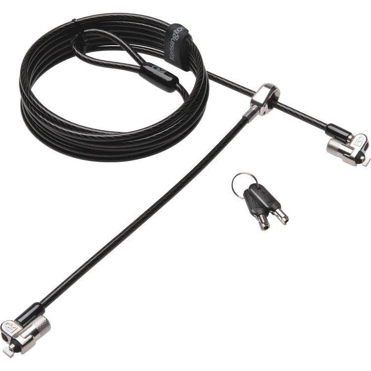 Kensington Lock, f/Laptops, Standard Keyed, 10mm Diameter, 8' Cable (KMW65048) Each