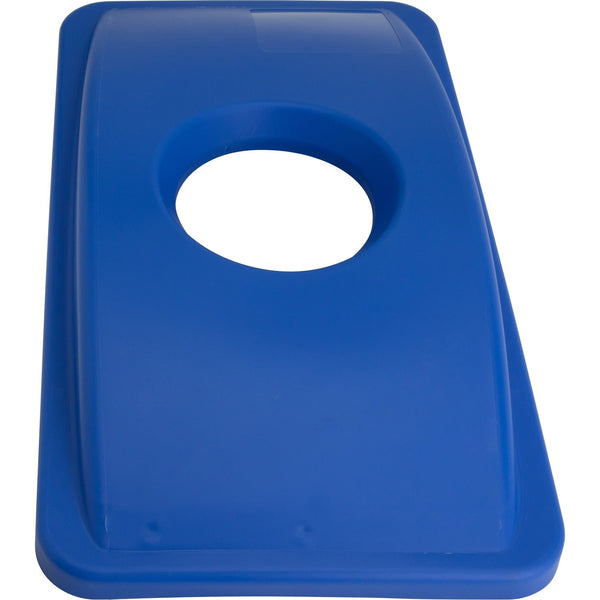 Genuine Joe Recycle Hold Lid, 23 Gallon, Blue (GJO98219) Each
