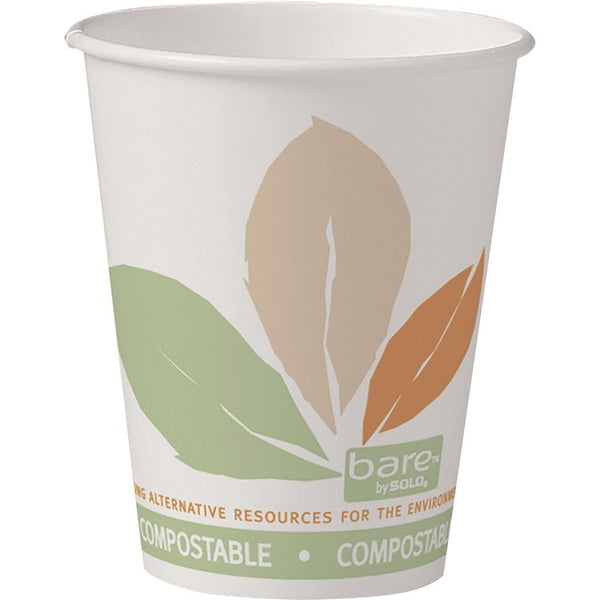 Solo Bare Eco-Forward SS PLA Paper Hot Cups - 8 fl oz - 1000 / Carton - Multi - Paper - Hot Drink, Beverage (SCC378PLAJ723CT)