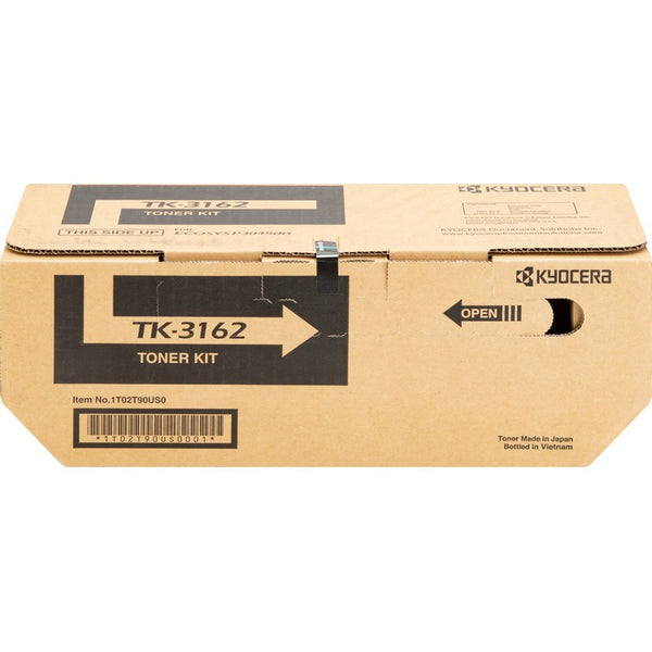Kyocera Toner Cartridge, f/ P3045, 12,500 Page Yield, Black (KYOTK3162) Each