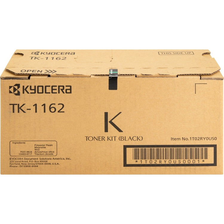 Kyocera Toner Cartridge, f/ Ecosys P2040dw, 7200 Page Yield, Black (KYOTK1162) Each