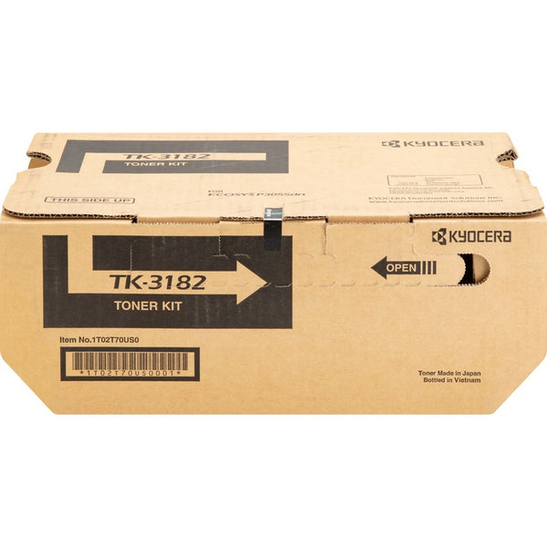Kyocera Toner Cartridge, f/ P3055dn, 21,000 Page Yield, Black (KYOTK3182) Each