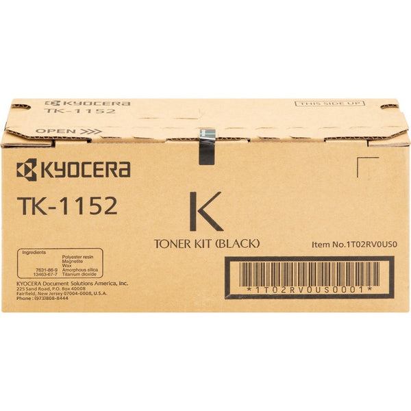 Kyocera Toner Cartridge, f/ Ecosys M2635dw, 3000 Page Yield, Black (KYOTK1152) Each