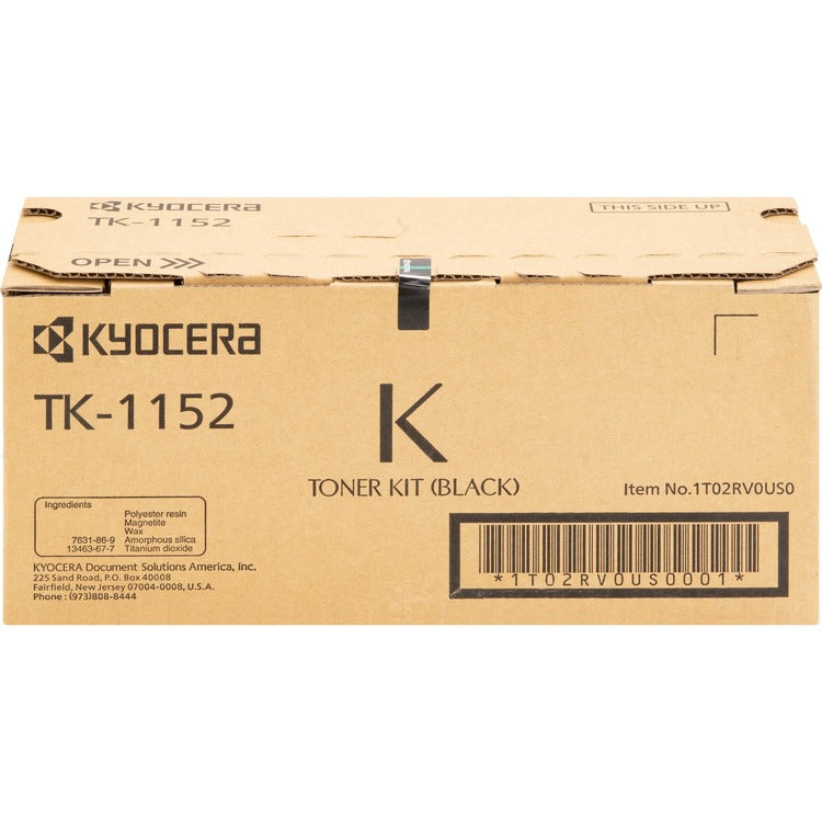 Kyocera Toner Cartridge, f/ Ecosys M2635dw, 3000 Page Yield, Black (KYOTK1152) Each