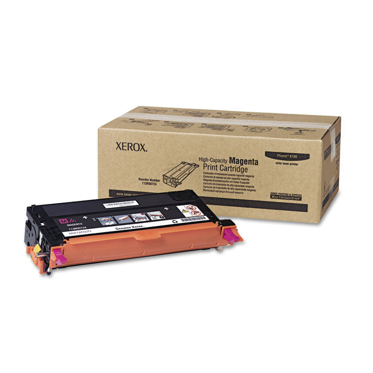 Xerox® 113R00724 High-Yield Toner, 6,000 Page-Yield, Magenta (XER113R00724) Each