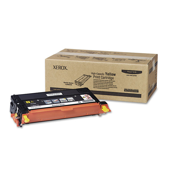 Xerox® 113R00725 High-Yield Toner, 6,000 Page-Yield, Yellow (XER113R00725)