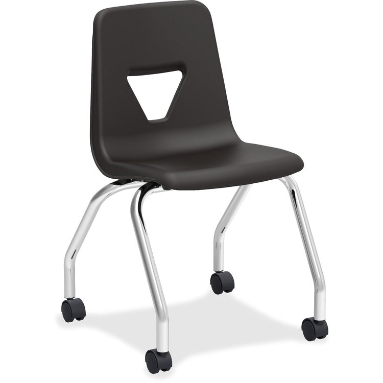 Lorell 4-Legged Mobile Chair, 18-1/2" x 21" x 30", 2/CT, Black (LLR99911)