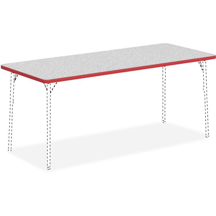 Lorell Activity Tabletop, 30" x 72", Gray/Red (LLR99921)