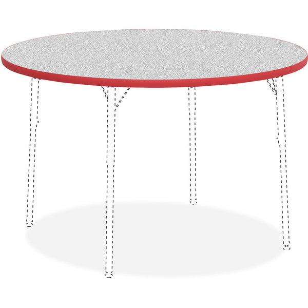 Lorell Activity Tabletop, 48" Round, Gray/Red (LLR99923)