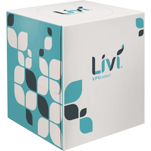 Livi Cube Facial Tissue, 2-Ply, White, 90 Sheets/Box, 36 Boxes/Carton (SOL11516) Case of 36