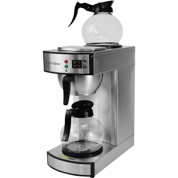 Coffee Pro Twin Warmer Institutional Coffee Maker, Stainless Steel (CFPCPRLG2) Each