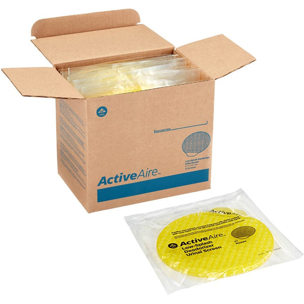 ActiveAire Low-Splash Deodorizer Urinal Screen, Sunscape Mango, 12 Screens/Case (GPC48261) Case of 12