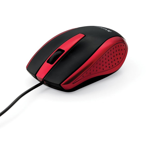 Verbatim Mouse, Optical, Corded, f/PCs & Macs, Red/Black (VER99742)