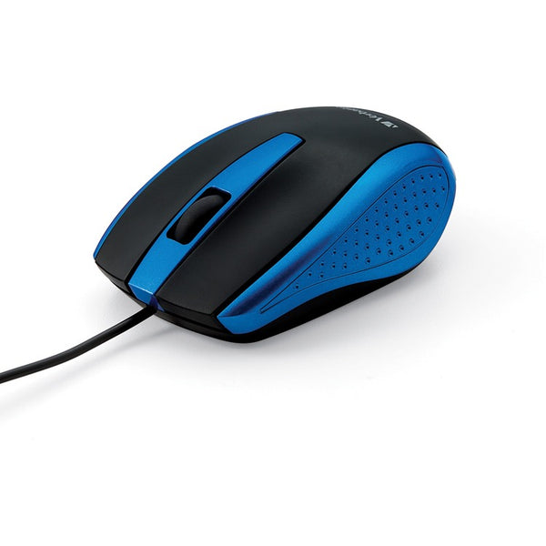 Verbatim Mouse, Optical, Corded, f/PCs & Macs, Blue/Black (VER99743)