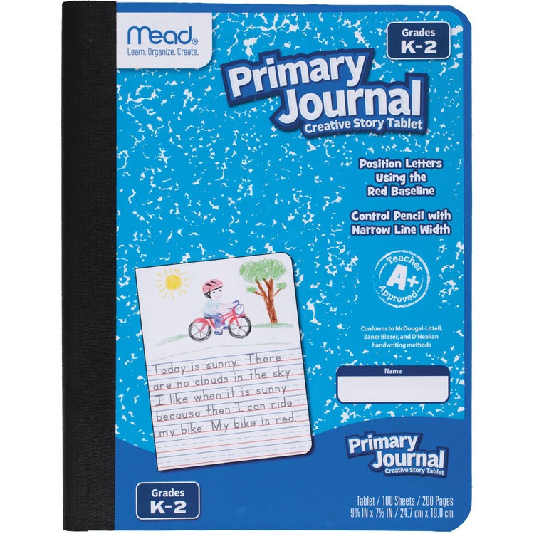 Mead Primary Journal, Composition, 100 Sheet, 7.5" x 9.8", 12-pack, Assorted (MEA09554CT)