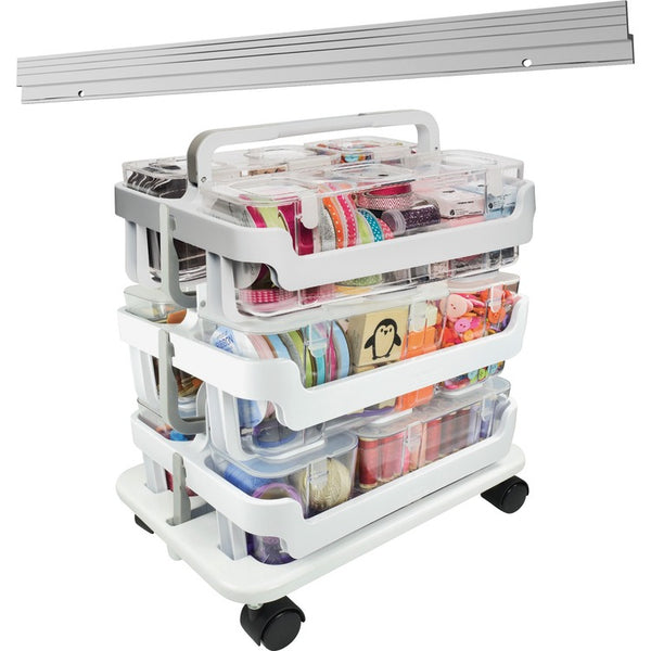 Deflecto Caddy Organizer System, Stackable, 16"W x 11"L x 22-1/4"H, AST (DEF329003BB)