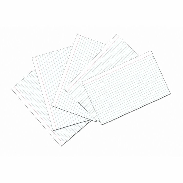 Pacon Index Cards, Ruled, 5" x 8", 100/PK, White (PAC5137) Pack of 100