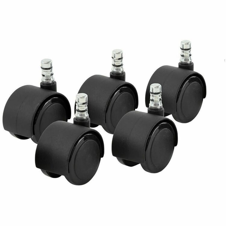 Master Caster Noiseless Duet Casters, 100 lbs./Caster, Polyurethane, B Stem, Soft, 5/Set (MAS64328) Set of 5