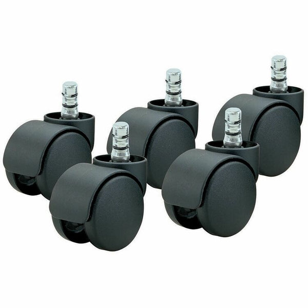 Master Caster Noiseless Futura Casters, 100 lbs./Caster, Nylon, B Stem, Hard, 5/Set (MAS94630) Set of 5