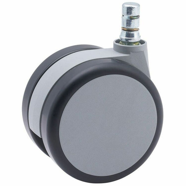 Master Caster Gemini Series Heavy-Duty Twin Wheel Hard Floor Casters, R Stem, Gray, 5/Set (MAS70415) Set of 5