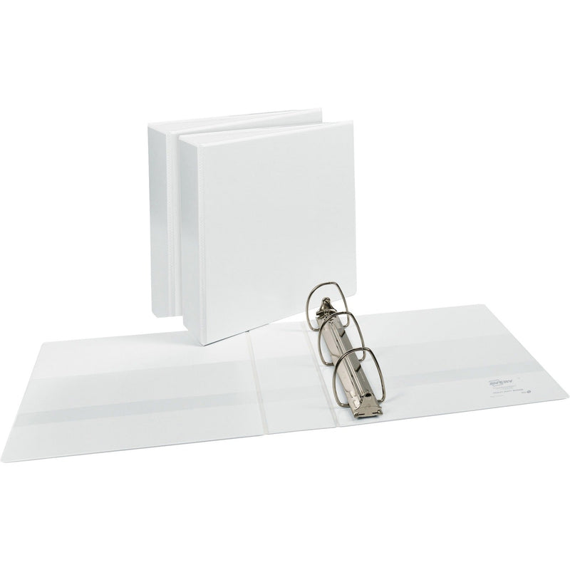 Avery&reg; Slant-Ring View Binders, 3" Capacity, 11" x 8-1/2", 3/BD, White (AVE09701BD) Pack of 3