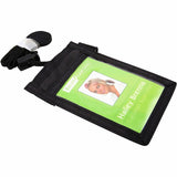 SICURIX Business Card Carrying Case, Black, Nylon Body, 3" x 0.4", 12/Box (BAU55120BX) Box of 12