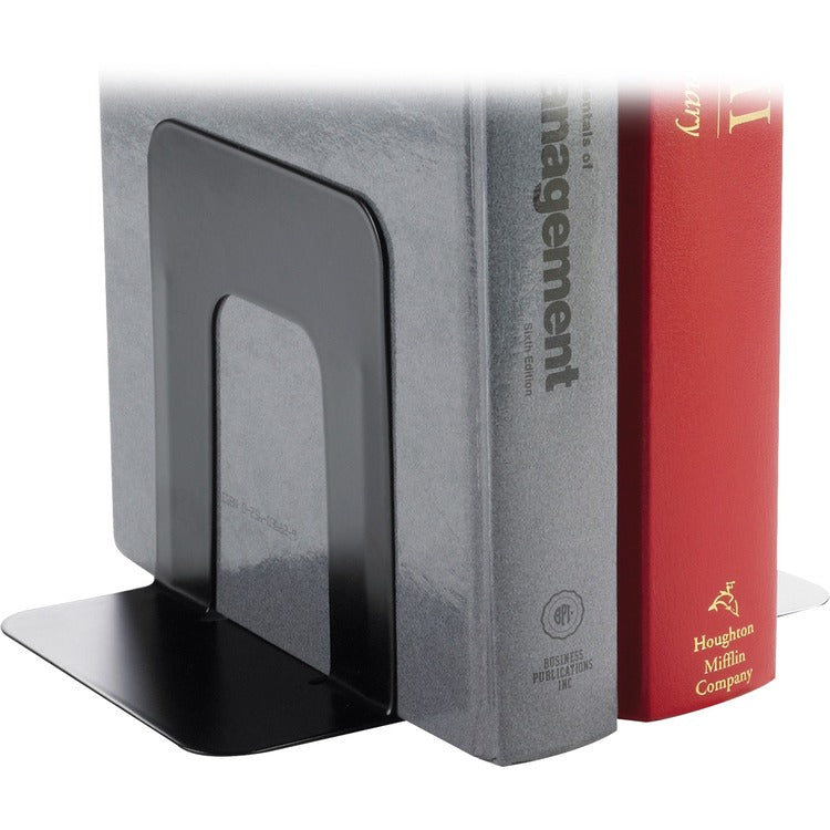 Business Source Bookends, Standard, Steel, 4-3/4" x 5-1/4" x 5", 12/PR, Black (BSN42550BX) Box of 12