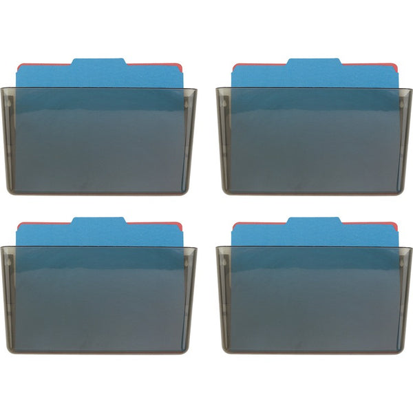 Officemate Wall Files, Letter, 13" x 4-1/8" x 7", 4/CT. Smoke (OIC21431CT) Case of 4