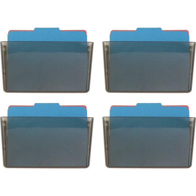 Officemate Wall Files, Letter, 13" x 4-1/8" x 7", 4/CT. Smoke (OIC21431CT) Case of 4