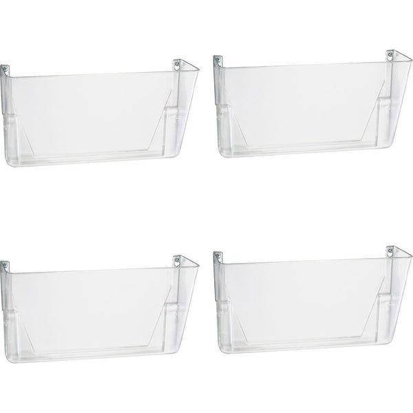 Officemate Wall Files, Letter, 13" x 4-1/8" x 7", 4/CT, Clear (OIC21434CT) Case of 4