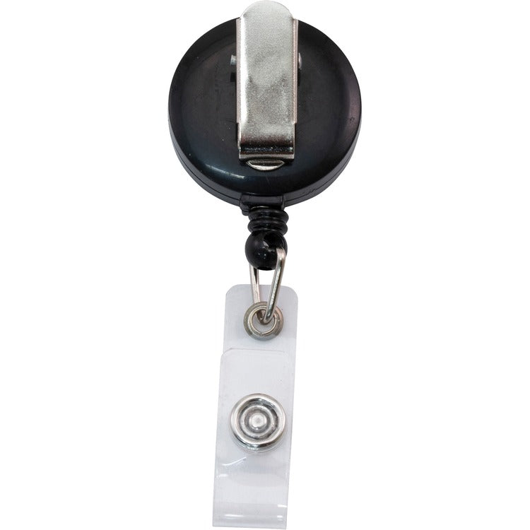 Advantus ID Badge Real with Belt Clip, 30"L Cord, 12/PK, Black (AVT75667) Pack of 12