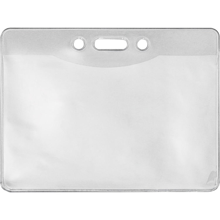 Advantus Badge Holders for Government, Horizontal 4" x 2-3/4" Insert, 50/Box, Clear (AVT97096) Pack of 50