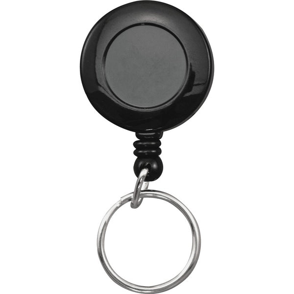 Advantus Badge Reels w/Ring, 30"Extension, 12/BX, Black