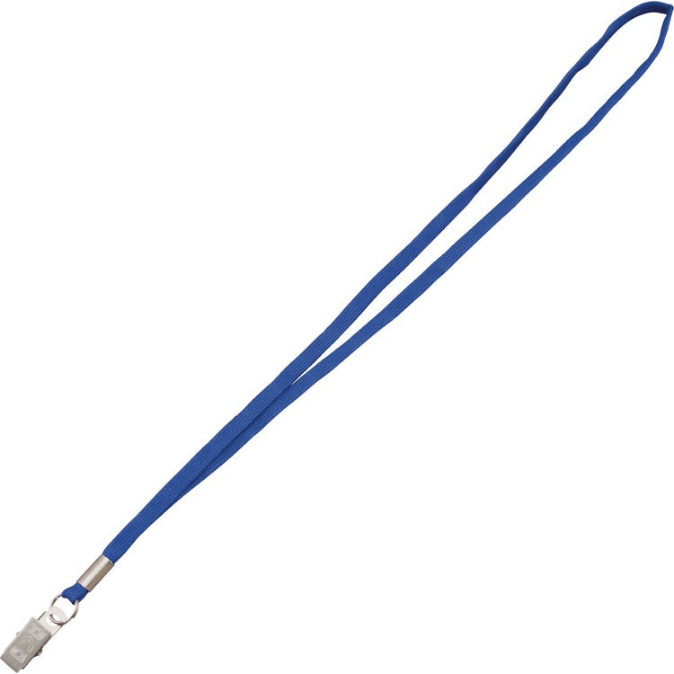 Advantus Lanyards with Metal Clip, 3/8"Thick, 36"L, 100/Box, Blue (AVT97127) Box of 100