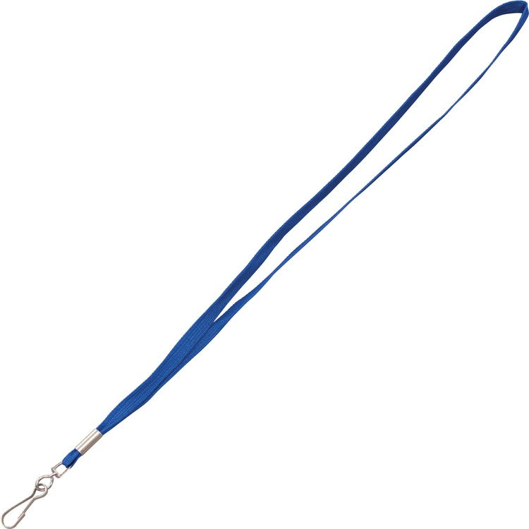 Advantus Lanyards with Metal Clasp, 3/8"Thick, 36"L, 100/Box, Blue (AVT97129) Box of 100