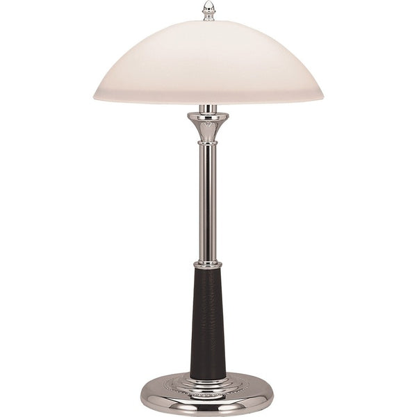 Lorell Desk Lamp, Glass Shade, 10-Watt CFL, 7-3/4"Wx7-3/4"Lx24"H, Chrome (LLR99956)