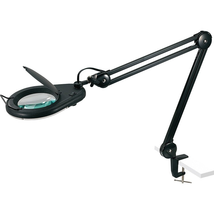 Lorell Magnifier Lamp, 22-Watt Bulb, 5-1/10"Wx5-1/10"Lx33"H, Black (LLR99957)